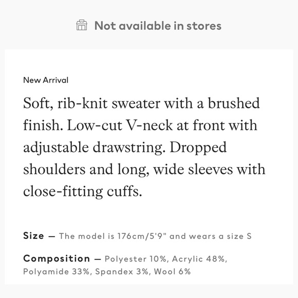 H&M Drawstring Sweater, Light Gray Melange - Picture 5 of 6